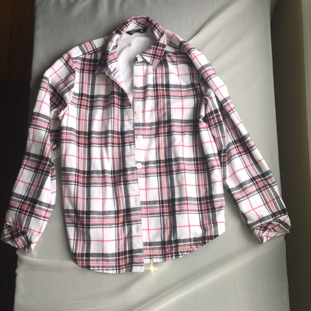 Plaid red and black shirt